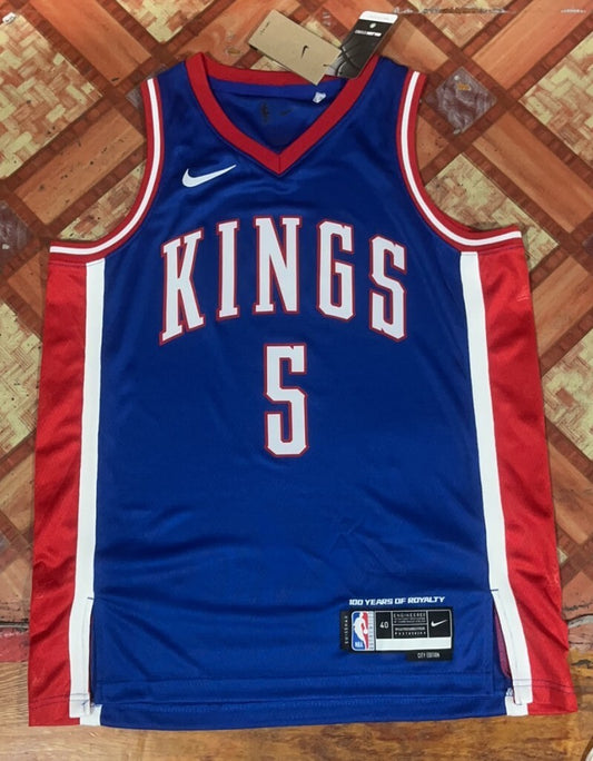 Sacramento Kings #5 De'Aaron Fox 25 Kings City Blue Style 2