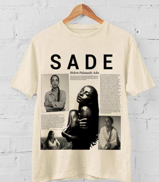 Sade Album t-shirt, Sade retro Lyric style top tee vintage unisex T-Shirt