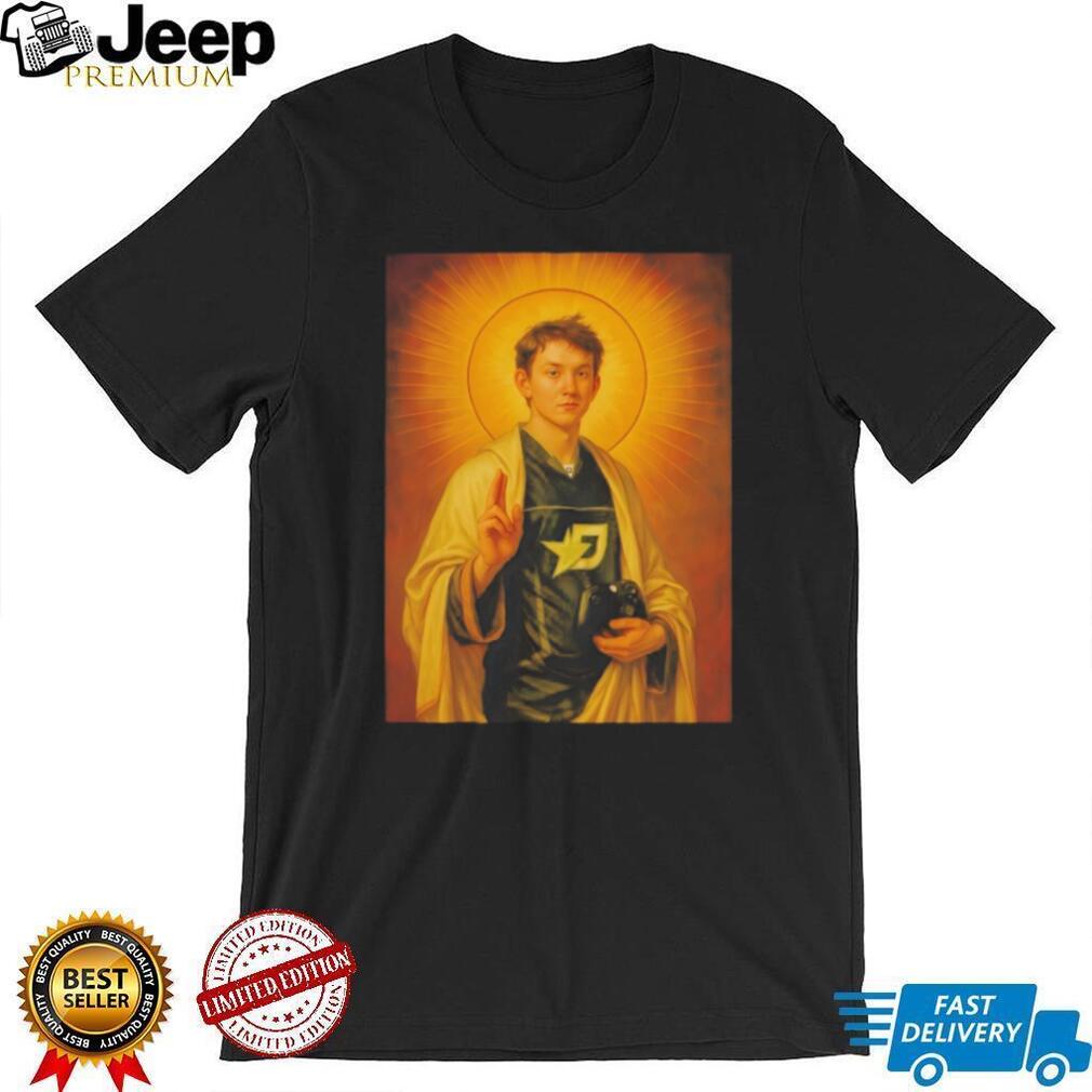 Saint Gaming Hero Portrait T Shirt Funny Gamer Graphic T Shirt