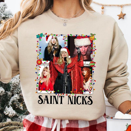 Saint Nicks Christmas Sweater, Steeviie Rock and Roll Sweater, Rock Band Sweater, Rock Lover Sweater, Classic Rock, Fleetwood Sweater