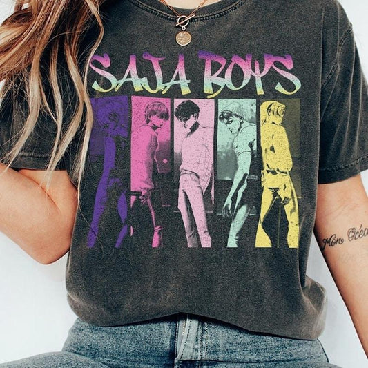 Saja Boy Kpop Hunter Movie Shirt Abby Saja Boys Bootleg Vintage T-Shirt