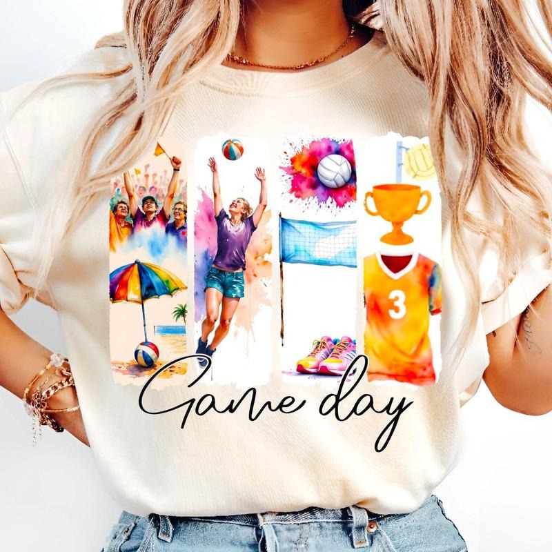 [Sale To 45% Off] Game Day Volleyball Coquette T-Shirt, Volleyball Bow Shirt, Volleyball Mama T-Shirt, Gift For Mom, Mother's Day Gifts