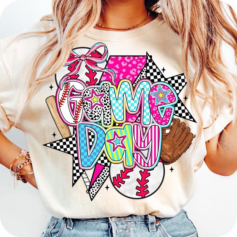 [Sale To 45% Off] Preppy Baseball T-Shirt, Game Day Shirt, Baseball T-Shirt, Tis the Season Shirt, Baseball Bow Shirt, Baseball Mama Shirt