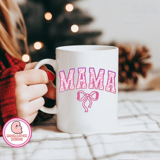 [Sale To 50% Off] Coquette mama Mug, Coquette mama varsity Mug, bow mama Mug, Coquette Era Mug, Girl coquette bow Mug, Valentine's Day Gift, Mug Gift, Gift Ideas