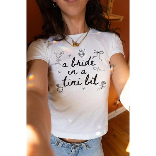 [Sale Up To 20%] A Bride In A Tini Bit Baby Tee, Dirty Martini Bachelorette Party, Bride Baby Tee Dirty Martini Bachelorette Casual Comfort