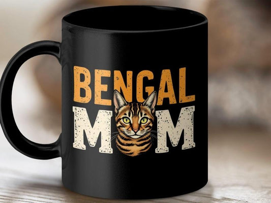 [Sale Up To 50%] Bengal Cat Mom Mug, Cute Coffee Gift, Funny Pet Lover Mug for Mother's Day