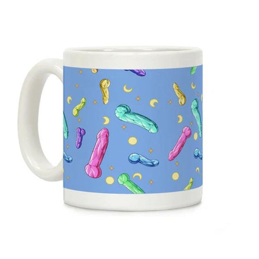 [Sale Up To 50%] Cottage Core Coffee Mug_Penis Crystal Pattern -Penis Pastries Pattern - 11 oz or 15 oz Ceramic Drinkware...