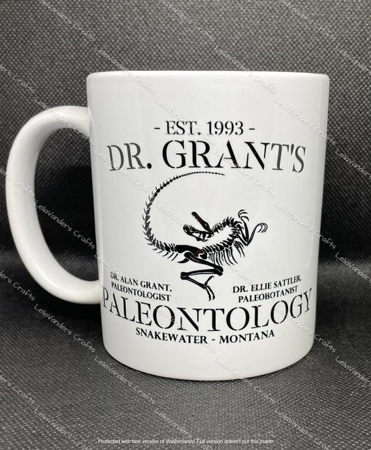 [Sale Up To 50%] Dr. Grant Paleontology Mug, Funny Jurassic Gift for Science and Dino Lovers