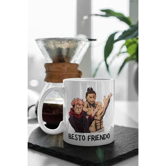 [Sale Up To 50%] Itadori Todo Best Friend Mug, Funny JJK Gift, 11oz Coffee Mug for Otaku