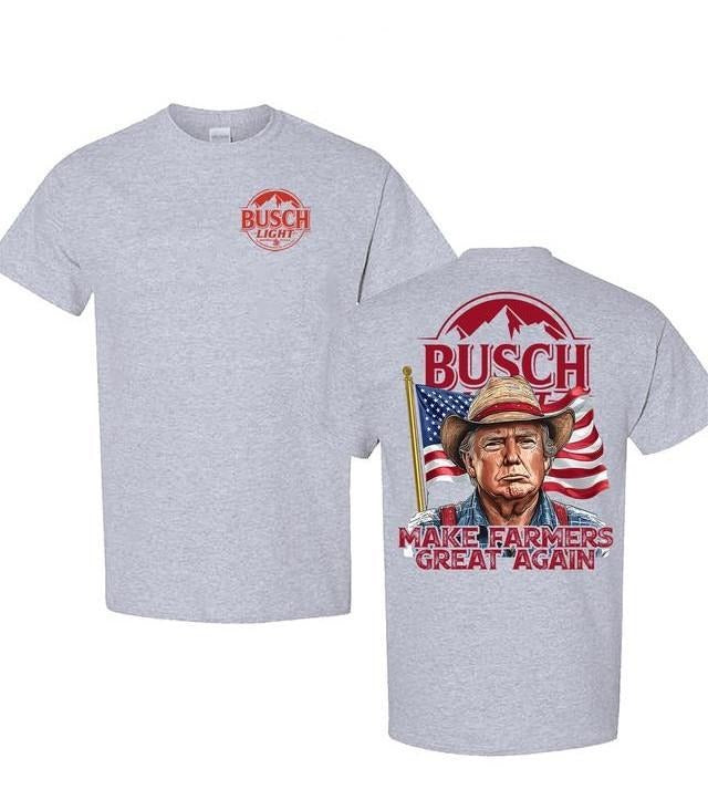 [Sale Up To 65%] Busch Light T-Shirt,-sweatshirt-hoodie Make Farmers Great Again Tee, Vintage Beer Shirt for Patriotic Beer Lovers, tshirt hot trend