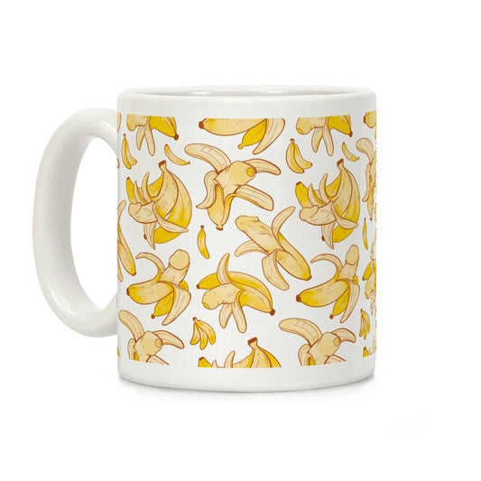 [Sale Up to 50% ] Banana penis pattern Coffee Mug,  11 oz or 15 oz Ceramic Drinkware with Large Handles, Printed in the USAstyle{n002}2