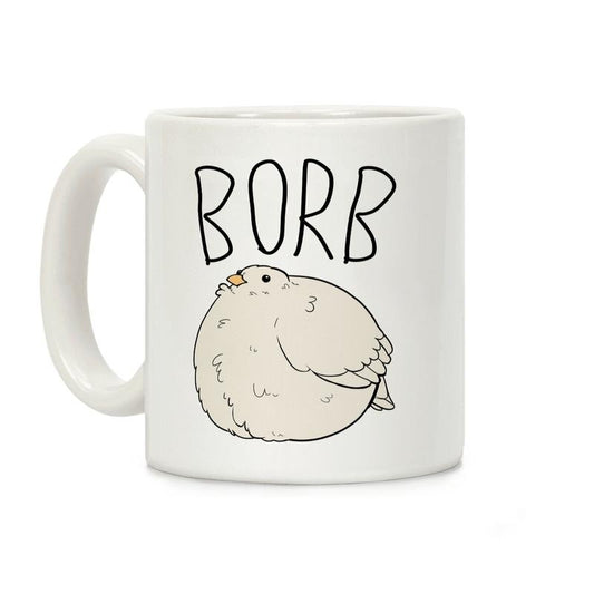 Sale Up to 50% ] Borb Coffee Mug,  11 oz or 15 oz Ceramic Drinkware with Large Handles, Printed in the USA