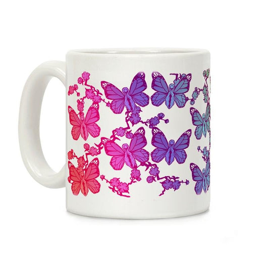[Sale Up to 50% ] Butterfly Vagina Pattern Coffee Mug,  11 oz or 15 oz Ceramic Drinkware with Large Handles, Printed in the USAstyle{n002}3