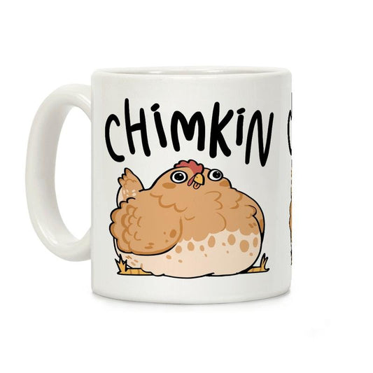 Sale Up to 50% ] Chimkin Derpy Chicken Coffee Mug,  11 oz or 15 oz Ceramic Drinkware with Large Handles, Printed in the USA