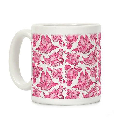 [Sale Up to 50% ] Floral Penis Mug Coffee Mug,  11 oz or 15 oz Ceramic Drinkware with Large Handles, Printed in the USA