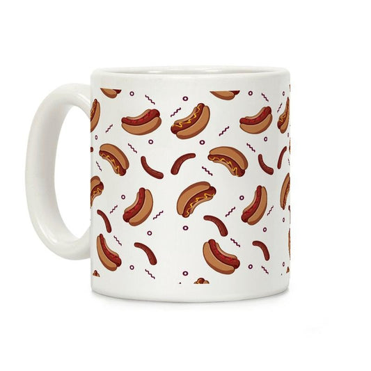 [Sale Up to 50% ] Glizzy Pattern Coffee Mug 11 oz or 15 oz Ceramic Drinkware with Large Handles, Printed in the USA