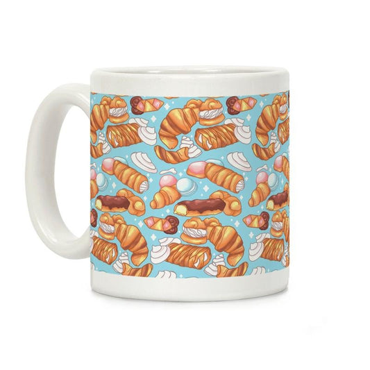 [Sale Up to 50% ] Penis Pastries Pattern Coffee Mug,  11 oz or 15 oz Ceramic Drinkware with Large Handles, Printed in the USA