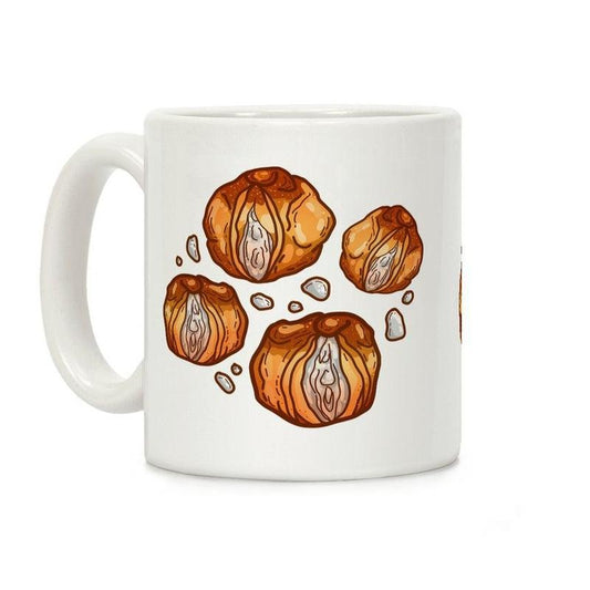 [Sale Up to 60% ] Cream Puff Vaginas Coffee Mug  11 oz or 15 oz Ceramic Drinkware with Large Handles, Printed in the USA