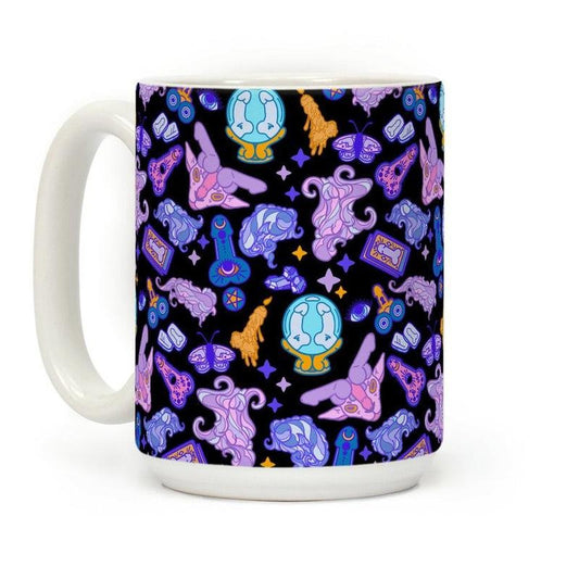 [Sale Up to 60% ] Occult Hidden Penis Pattern Coffee Mug,  11 oz or 15 oz Ceramic Drinkware with Large Handles, Printed in the USA