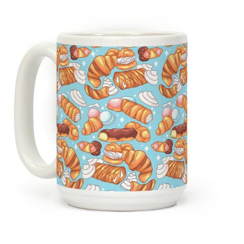 [Sale Up to 60% ] Penis Pastries Pattern Coffee Mug,  11 oz or 15 oz Ceramic Drinkware with Large Handles, Printed in the USA