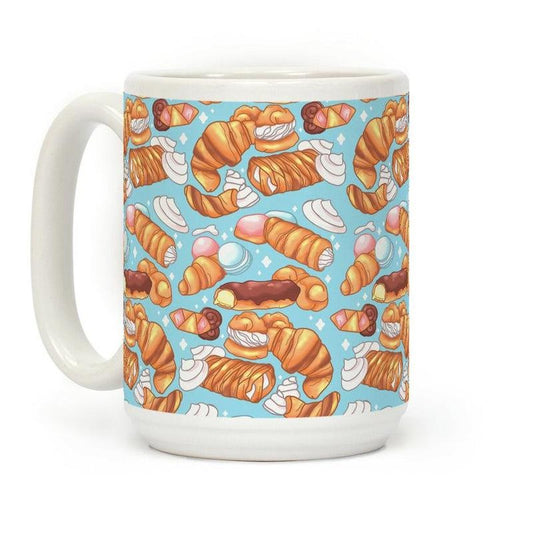 [Sale Up to 60% ] Penis Pastries Pattern Coffee Mug,  11 oz or 15 oz Ceramic Drinkware with Large Handles, Printed in the USA