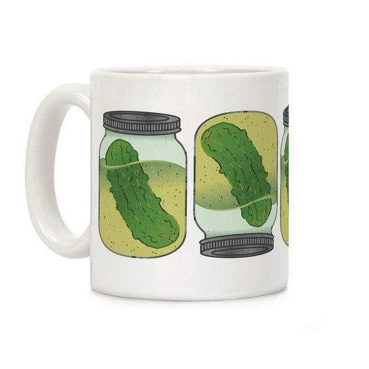 [Sale Up to 60% ] Perfect Pickle Pattern Coffee Mug  11 oz or 15 oz Ceramic Drinkware with Large Handles, Printed in the USAstyle{n002}2