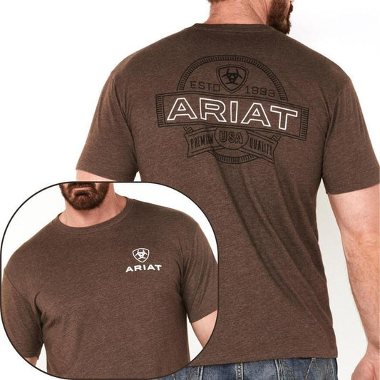 [Sale up to 50%] Ariat Men's Outline Logo Short Sleeve Graphic T-Shirt, Western Wear For Men, Gift For Him.pngy Shirt for Dad Men Giftsmmer Graphic Tee