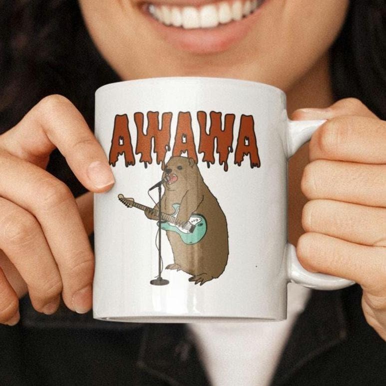 [Sale up to 50%] Rock Hyrax Awawa Ceramic Mug Hyrax Mug Hyrax Awawa Art Hyrax Lovers Hyrax Gifts For Him and Her Awawa Lovers Awawa Mug Hyrax Print