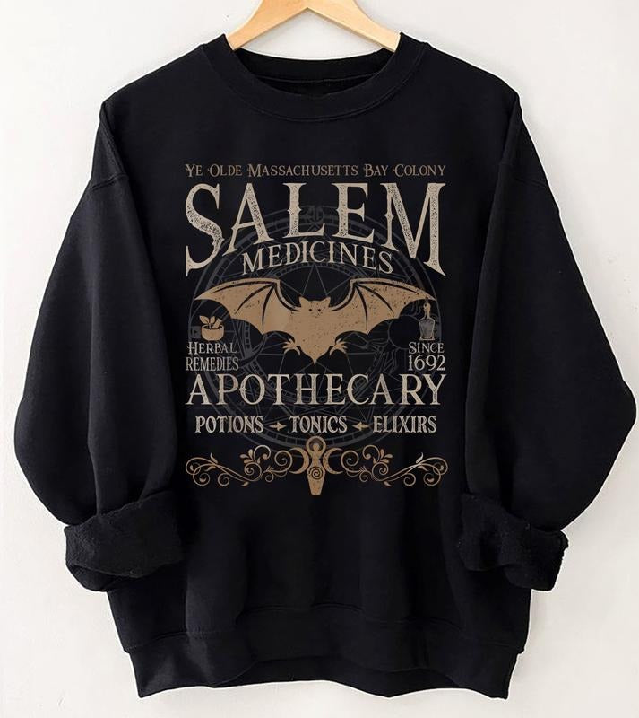 Salem Apothecary Halloween Sweatshirt, Retro Halloween Shirt, Salem Witches Shirt, Salem Halloween Sweatshirt, Halloween Spooky Season Shirt