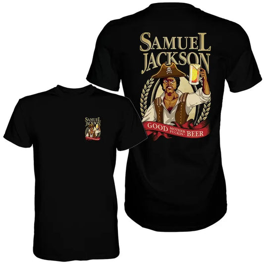 Sam Jackson Beer Cotton Tee, Unisex Tshirt, Funny tee