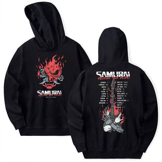 Samurai Reunion Tour 2 Sided Shirt, Gaming Sweatshirt, Cyberpunk Top, Unisex Sweater Pullover Tee