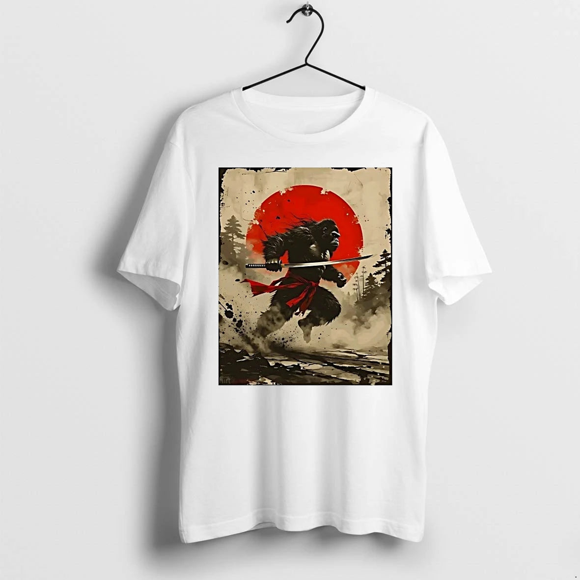 Samurai Gorilla With Katana And Sun Tshirts Sweater