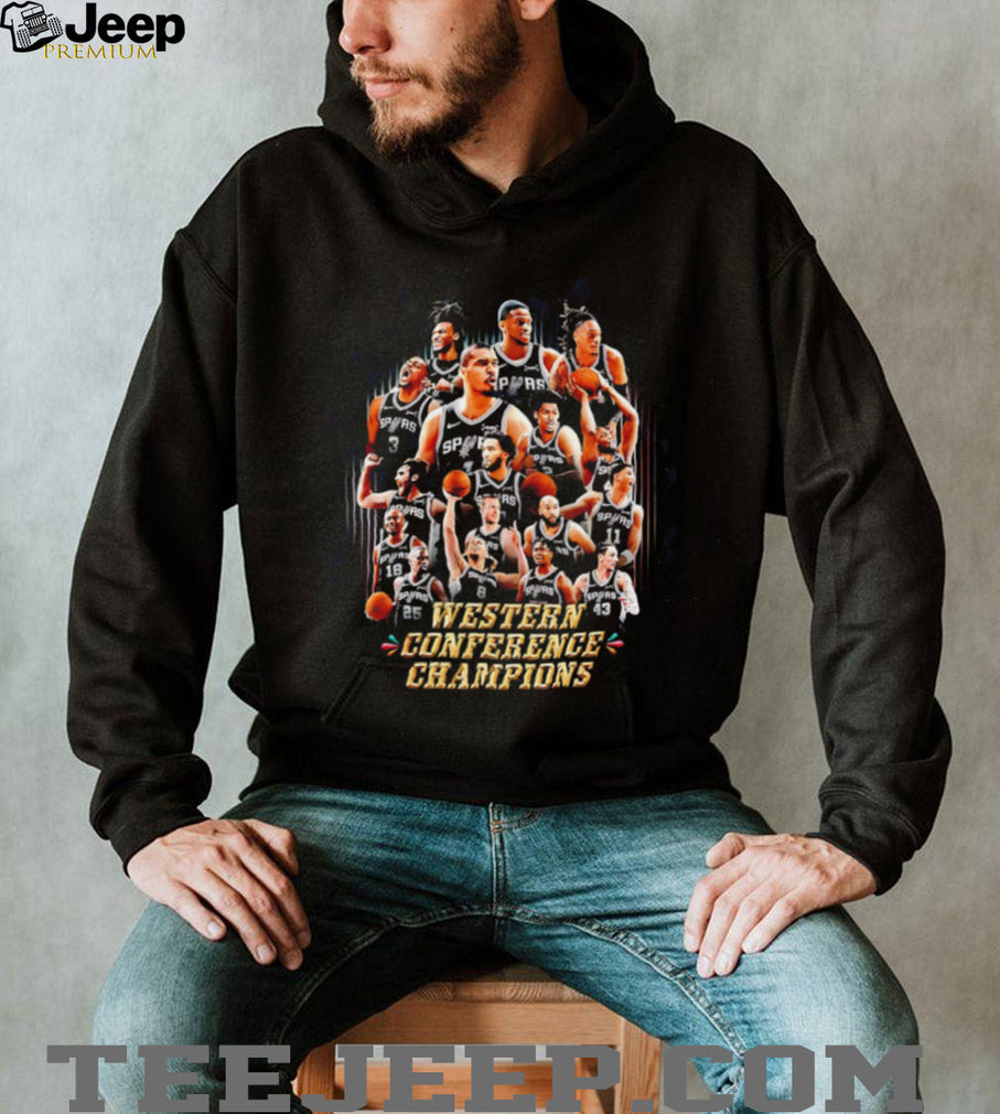 San Antonio Spur Western Conference Champions team collage shirt