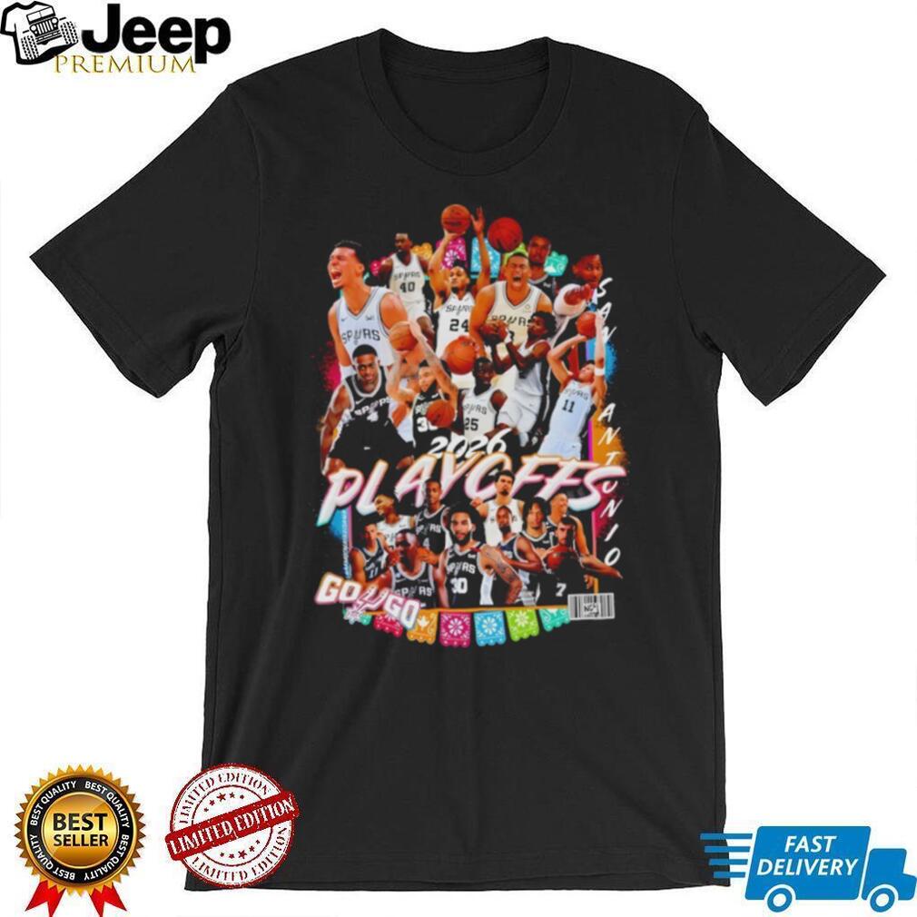 San Antonio Spurs 2026 Playoffs Basketball Team Roster Sports Fan Men Women T Shirt