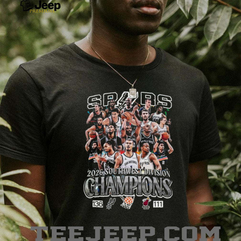 San Antonio Spurs 2026 Southwest Division Champions NBA Team Roster T Shirt
