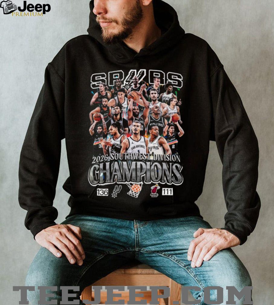 San Antonio Spurs 2026 Southwest Division Champions NBA Team Roster T Shirt