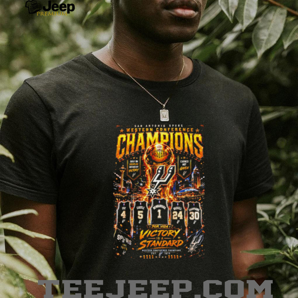 San Antonio Spurs 2026 Western Conference Champs Por Vida Victory is a Standard shirt