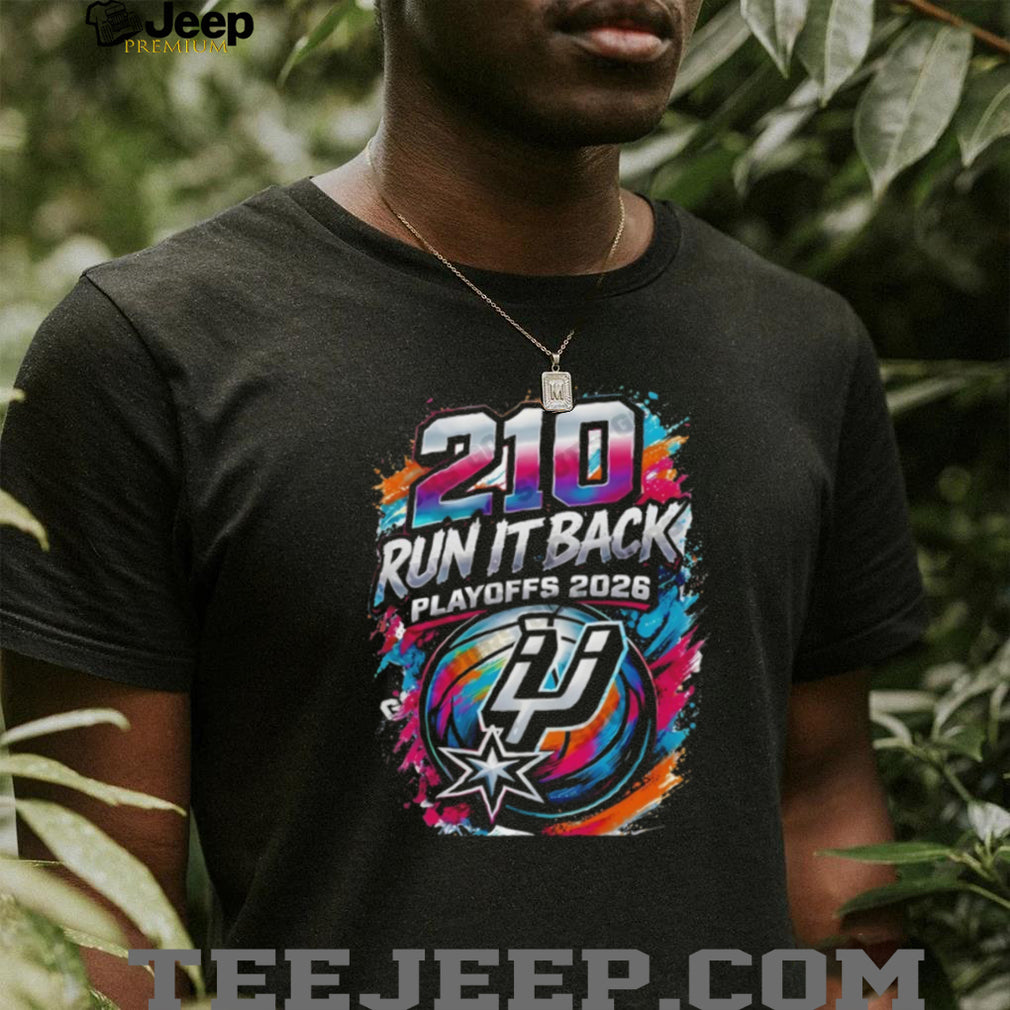 San Antonio Spurs “210 Run It Back” NBA Playoffs 2026 Graffiti Art T Shirt