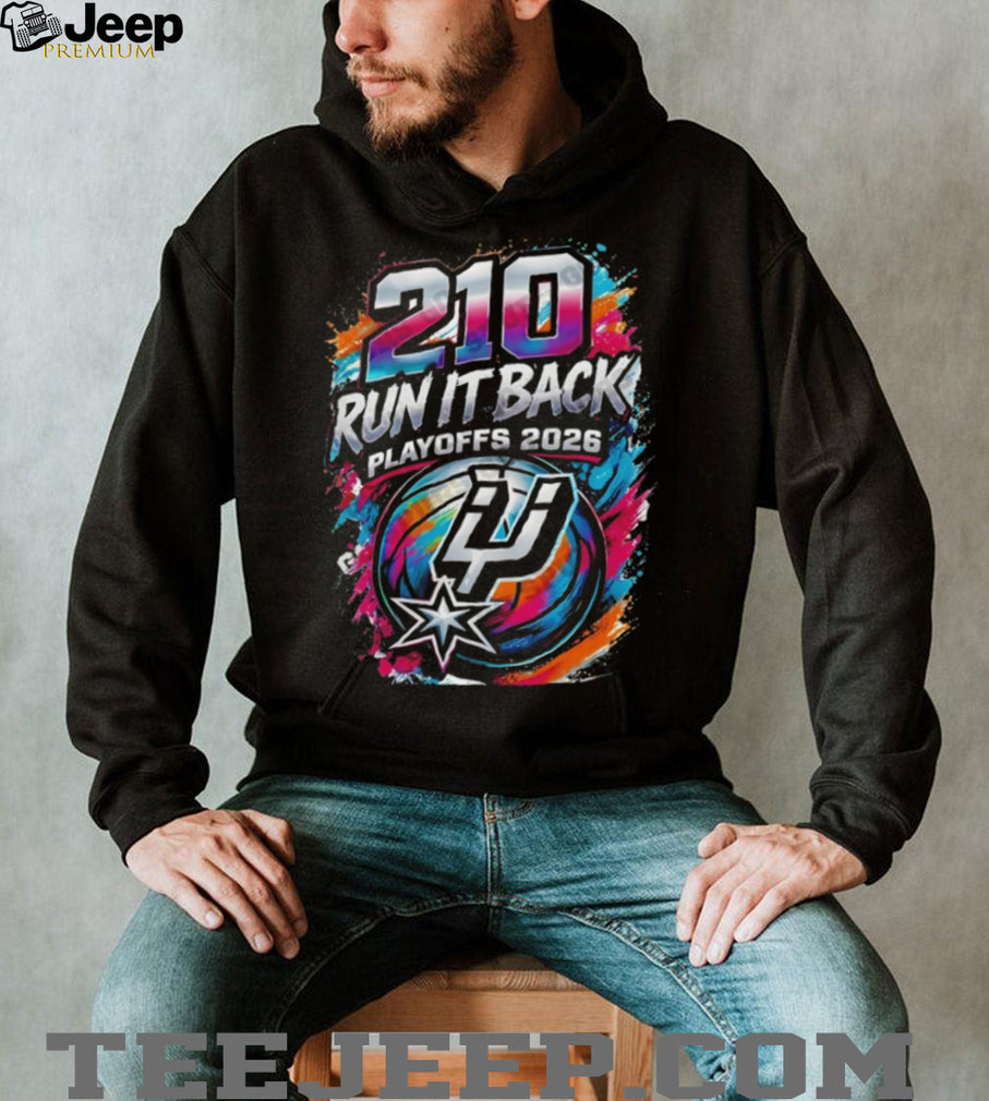 San Antonio Spurs “210 Run It Back” NBA Playoffs 2026 Graffiti Art T Shirt