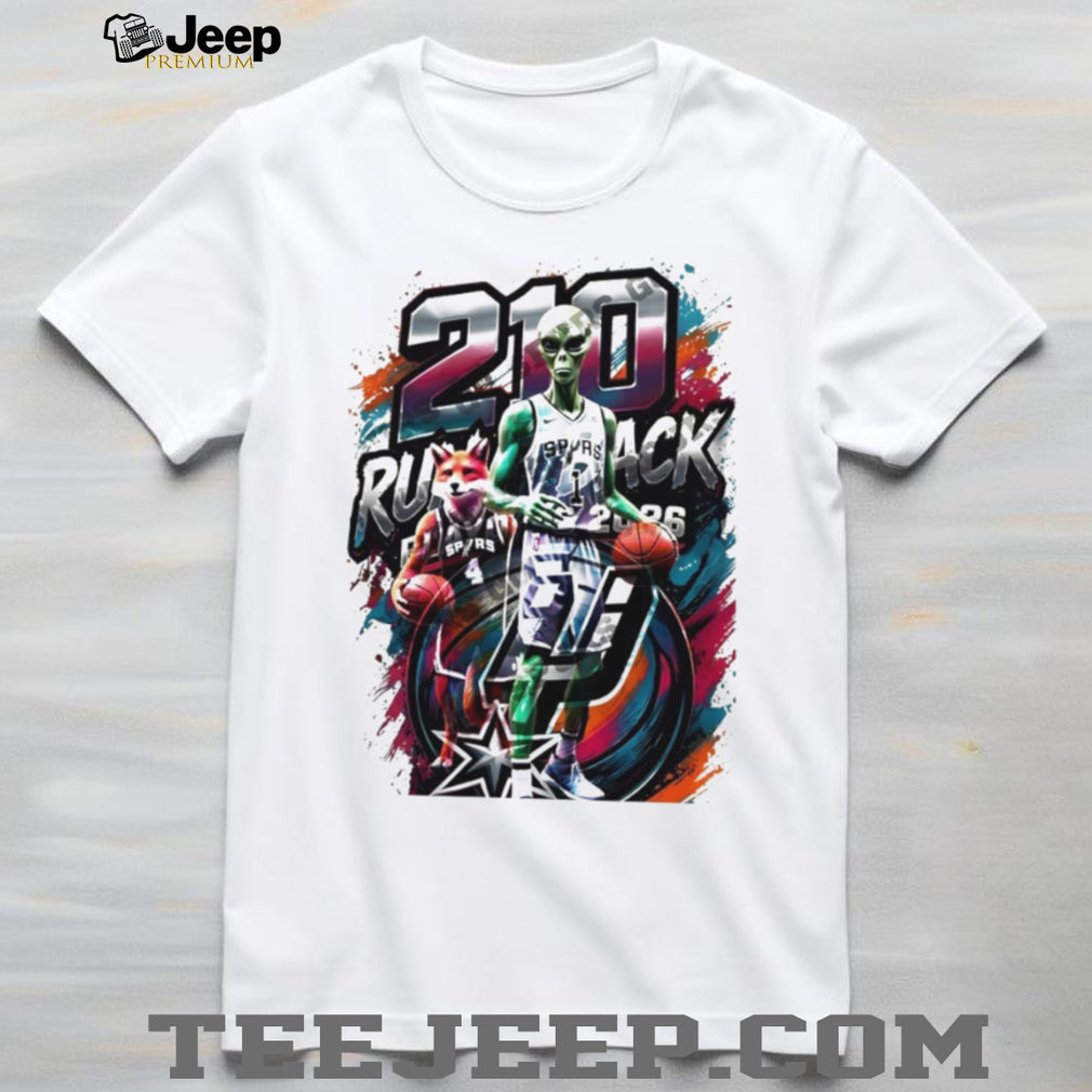 San Antonio Spurs 210 Run It Back Wembanyama Alien Graphic T Shirt