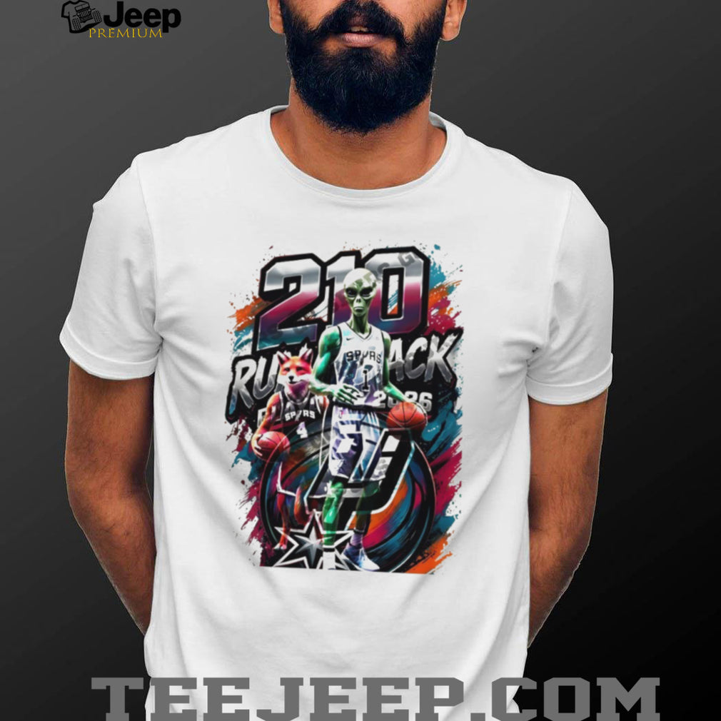 San Antonio Spurs 210 Run It Back Wembanyama Alien Graphic T Shirt