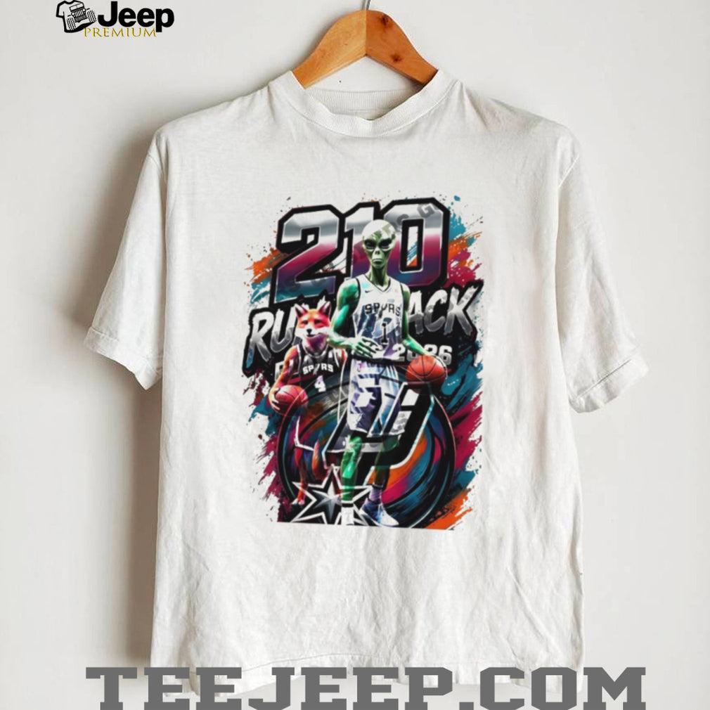 San Antonio Spurs 210 Run It Back Wembanyama Alien Graphic T Shirt