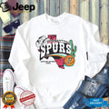 San Antonio Spurs Basketball Established 1988 Vintage Style T Shirt Texas State Map Cactus & Cowboy Hat NBA Fan Apparel