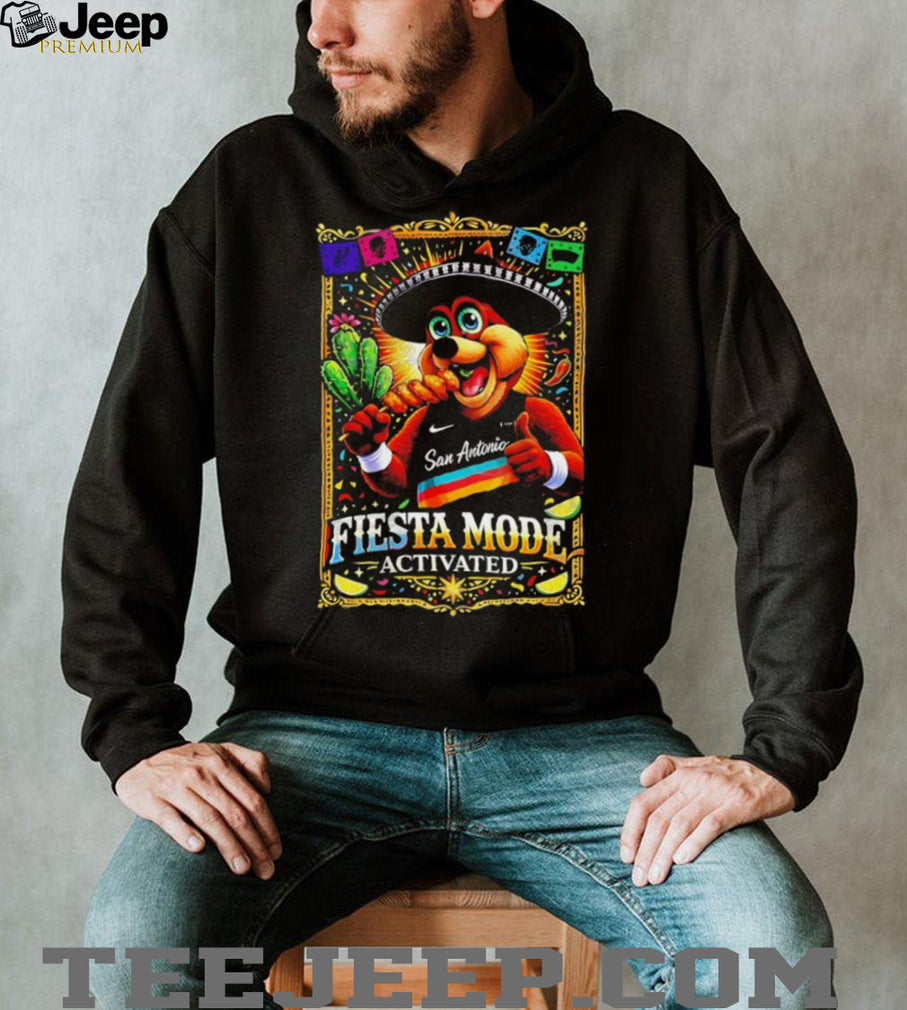 San Antonio Spurs Coyote Mascot Fiesta Mode Activated Mexican Art T Shirt
