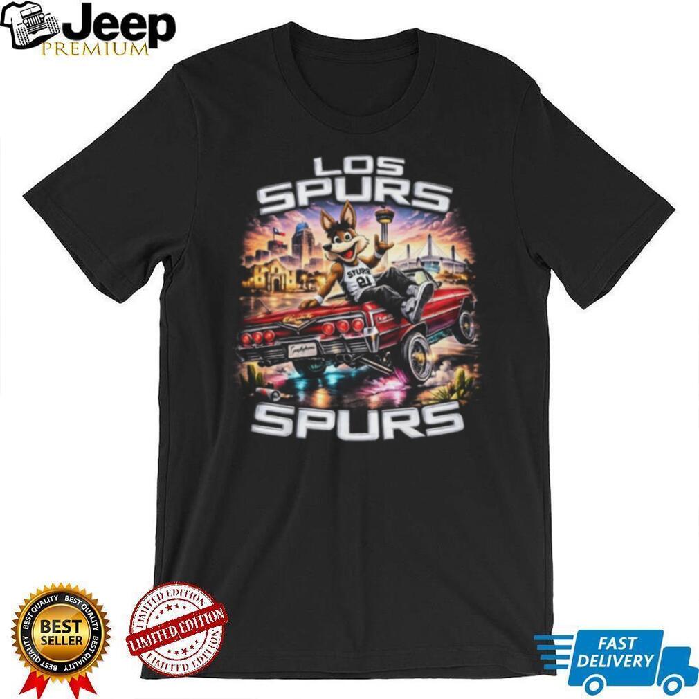 San Antonio Spurs Coyote Mascot Lowrider Custom Graphic T Shirt