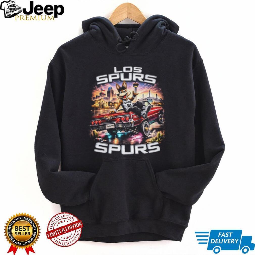 San Antonio Spurs Coyote Mascot Lowrider Custom Graphic T Shirt