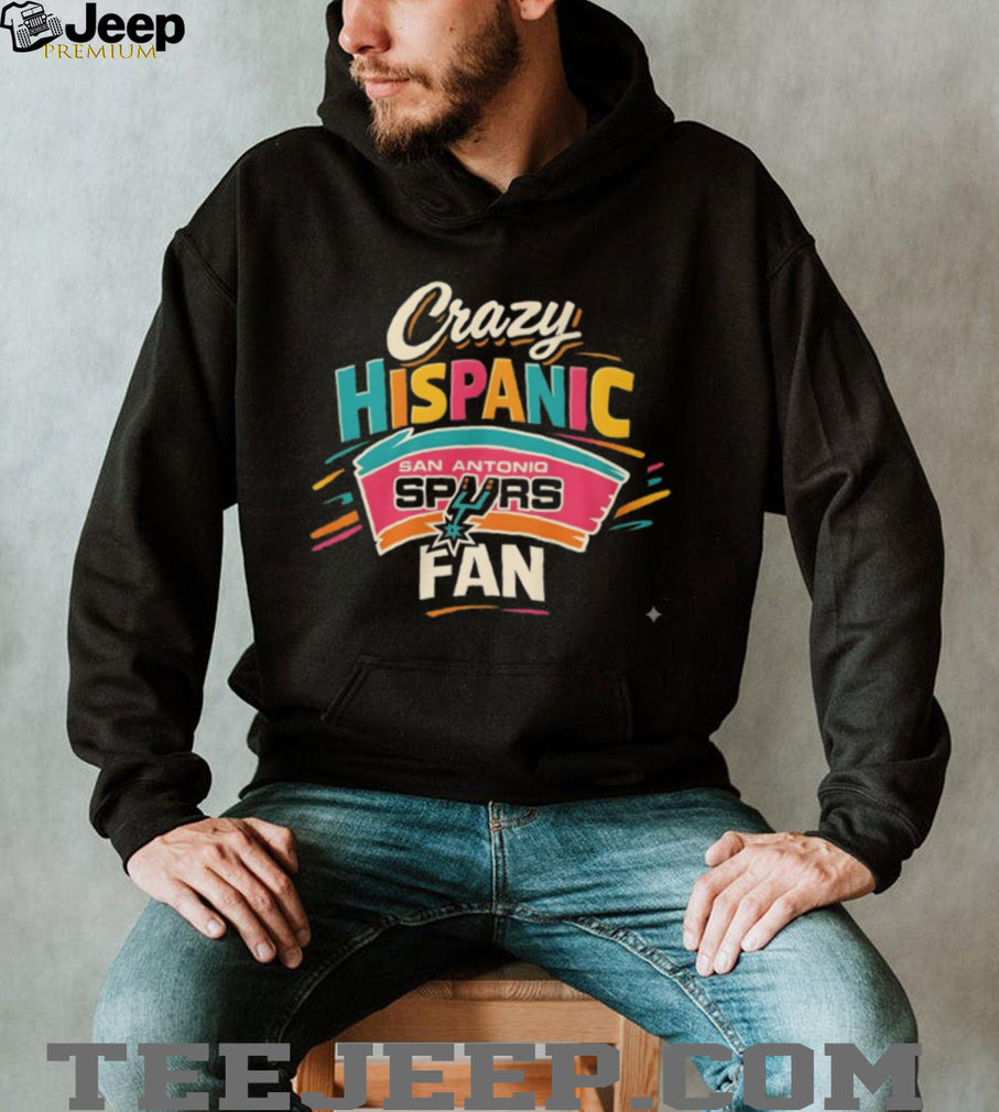 San Antonio Spurs Crazy Hispanic Fan Fiesta Colors Retro Basketball Sports Men Women T Shirt