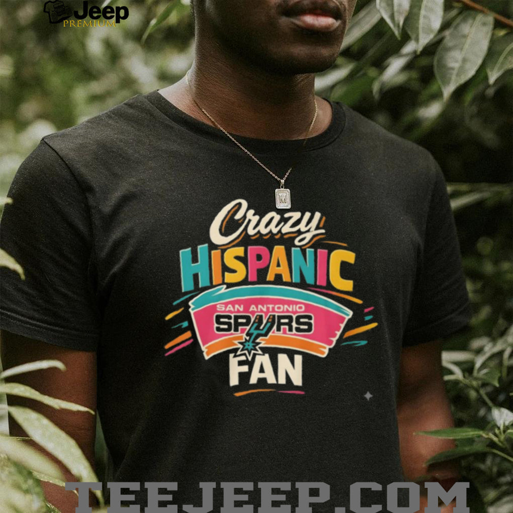 San Antonio Spurs Crazy Hispanic Fan Fiesta Colors Retro Basketball Sports Men Women T Shirt
