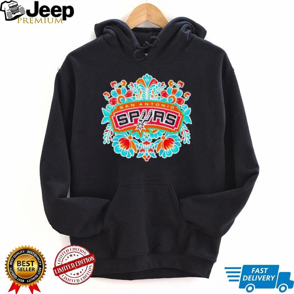 San Antonio Spurs Floral Mandala Heritage Graphic T Shirt