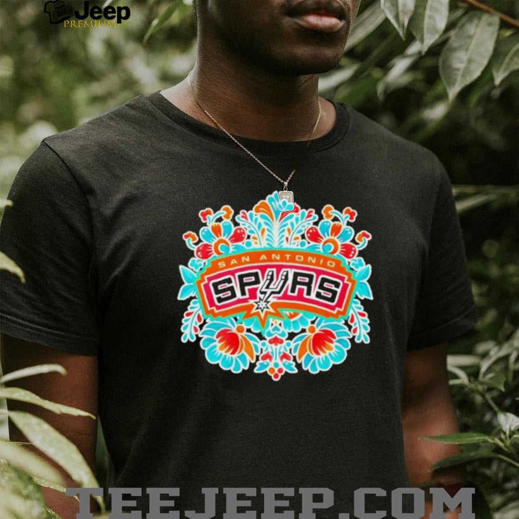 San Antonio Spurs Floral Mandala Heritage Graphic T Shirt